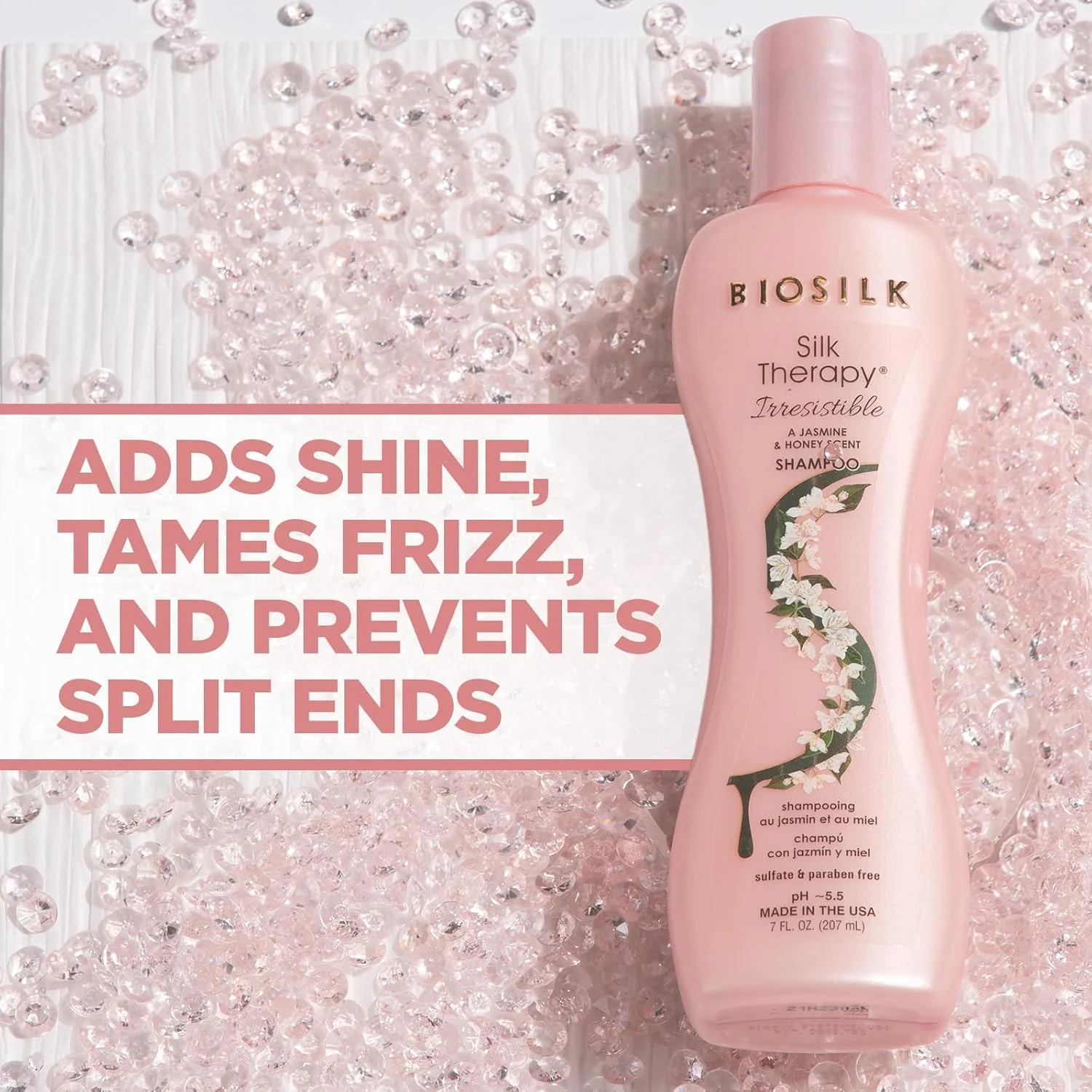 شامپو ابریشم تراپی BioSilk Irresistible Collection، رایحه یاس و عسل، صورتی، 207 میلی لیتر شامپو ابریشم تراپی BioSilk Irresistible Collection، رایحه یاس و عسل، صورتی، 207 میلی لیتر