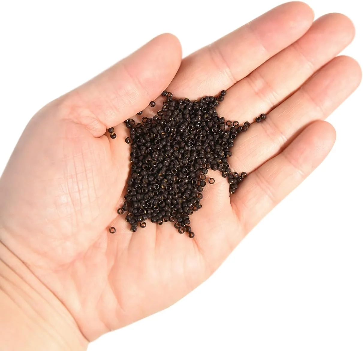 ۱۰۰۰ عدد مهره نانو مسی ۲.۵ میلی متری برای اکستنشن مو (قهوه ای تیره) ۱۰۰۰ عدد مهره نانو مسی ۲.۵ میلی متری برای اکستنشن مو (قهوه ای تیره)