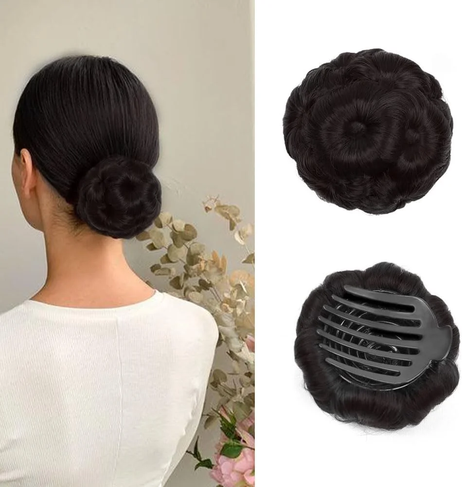 اکستنشن موی گوجه ای قهوه ای BLUSHIA، موی مصنوعی آماده برای عروس، مناسب خانم ها، اکستنشن موی شیک، 1 عدد