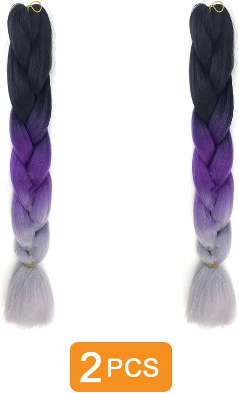 اکستنشن مو بافتنی، بافت جامبو 60 سانتی متری، 2 عدد، اکستنشن مو الیاف مصنوعی با دمای بالا برای زنان 2119 اکستنشن مو بافتنی، بافت جامبو 60 سانتی متری، 2 عدد، اکستنشن مو الیاف مصنوعی با دمای بالا برای زنان 2119