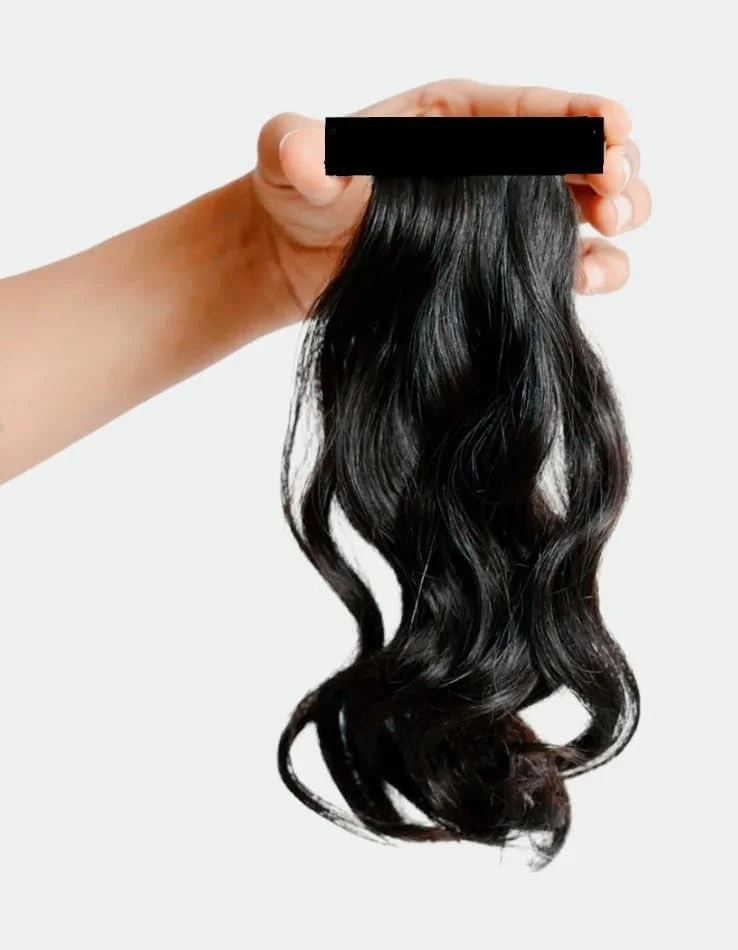 گیره مویی بارت DAZZ LOOK، اکستنشن موی دم اسبی فر و موج دار 38 سانتی متری، موی بسیار نرم، روکش مات، رنگ مشکی