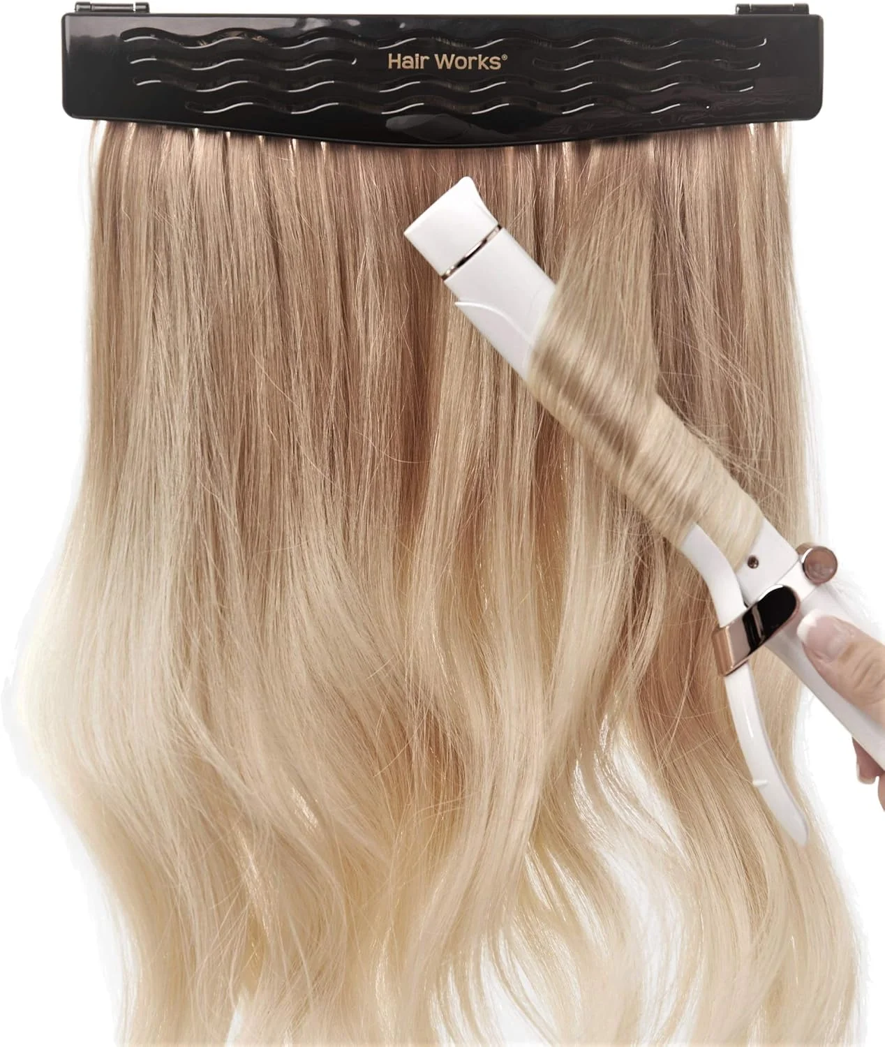 نگهدارنده چندمنظوره مو Dominican M Hair Works - نگهدارنده اصلی اکستنشن مو طراحی شده برای نگهداری ایمن اکستنشن ها در هنگام شستشو، حالت دادن، بسته بندی و نگهداری (مشکی)