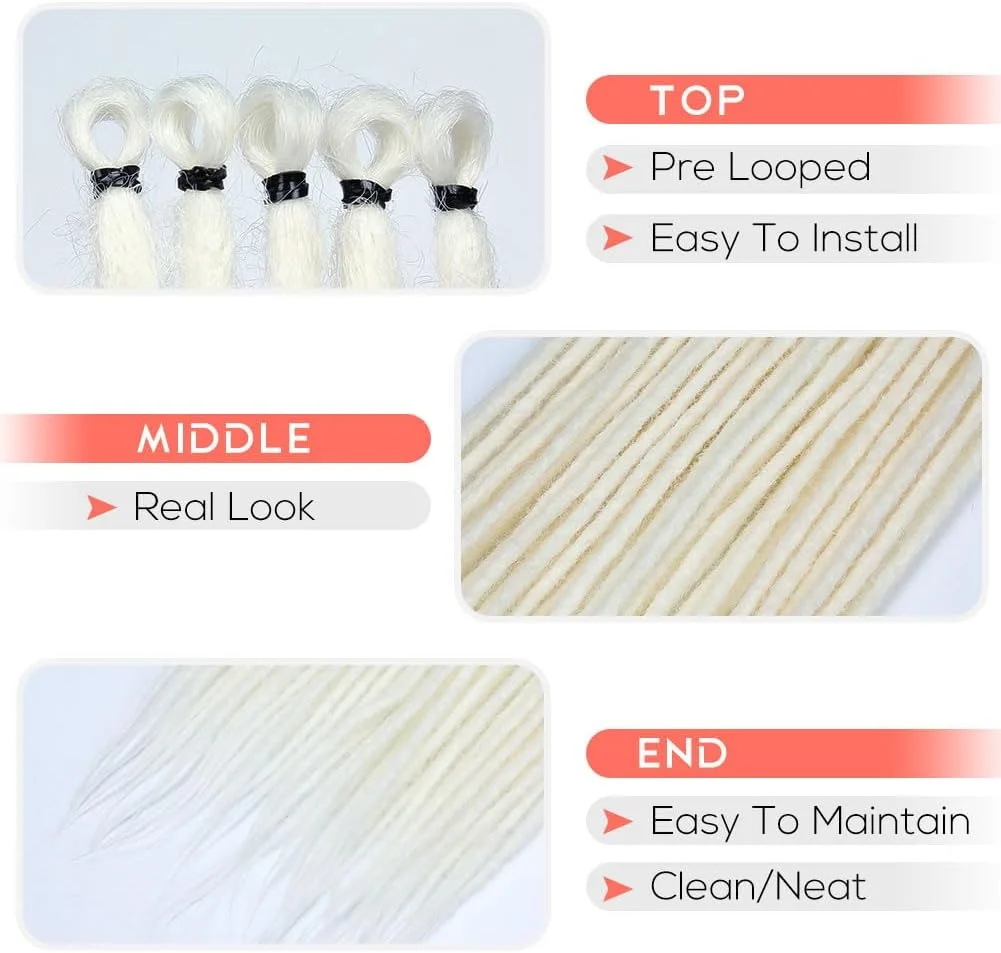 اکستنشن در dreadlock ضخیم سفید صدفی Kraler، 20 رشته با عرض 1 سانتی متر، اکستنشن dreads بافتنی SE از موی مصنوعی، dreadlock به سبک هیپ هاپ برای دختران اکستنشن در dreadlock ضخیم سفید صدفی Kraler، 20 رشته با عرض 1 سانتی متر، اکستنشن dreads بافتنی SE از موی مصنوعی، dreadlock به سبک هیپ هاپ برای دختران