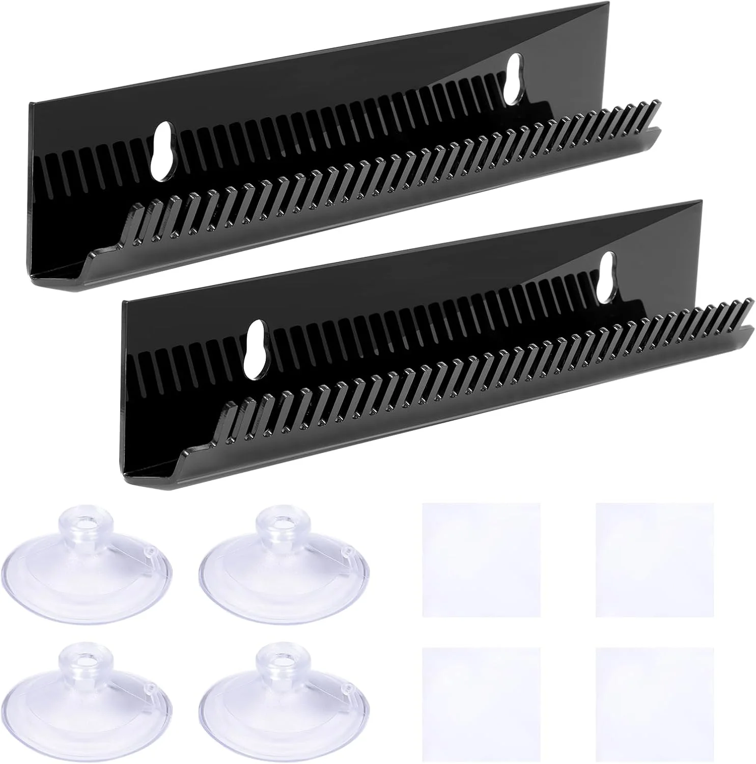 نگهدارنده اکستنشن مو مشکی، بسته 2 عددی، طراحی حرفه ای برای نگهداری ایمن اکستنشن های پهن، بافت های دستی، بافت های پهن نواری، بافت های مهره ای و دسته های کامل