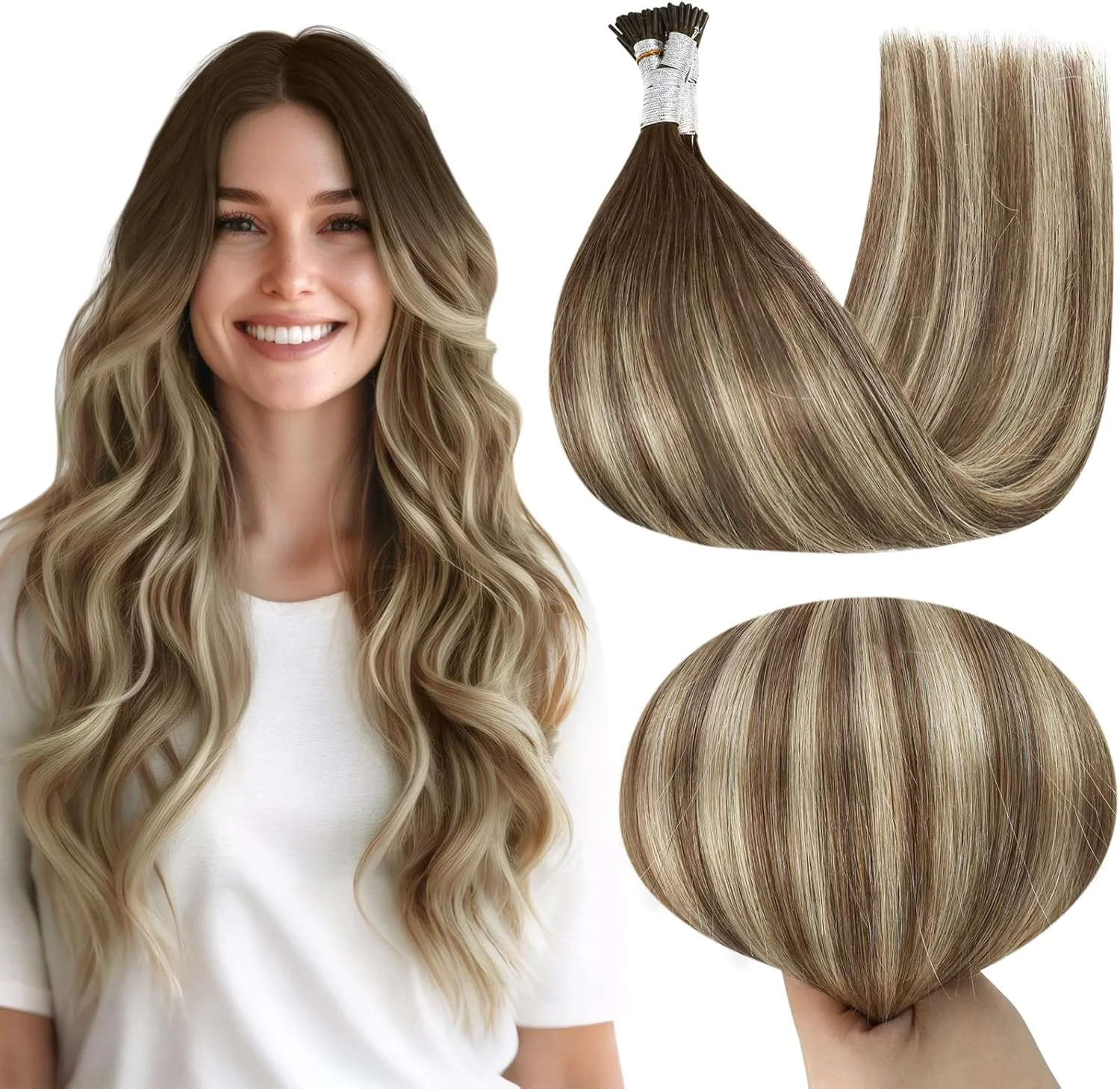 اکستنشن موی سر انسان Full Shine Itip، سایز ۱۸ اینچ، رنگ ۳ قهوه ای تیره محو شونده به ۸ قهوه ای خاکستری و ۲۲ بلوند روشن، صاف طبیعی، موی سر انسان واقعی برای زنان، ۴۰ گرم اکستنشن موی سر انسان Full Shine Itip، سایز ۱۸ اینچ، رنگ ۳ قهوه ای تیره محو شونده به ۸ قهوه ای خاکستری و ۲۲ بلوند روشن، صاف طبیعی، موی سر انسان واقعی برای زنان، ۴۰ گرم