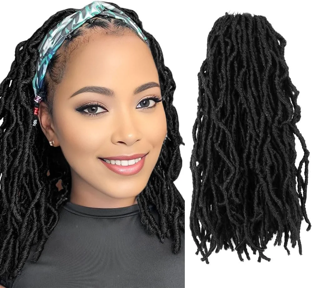 اکستنشن مو بافت کروشه ای از پیش حلقه شده مدل Goddess Locs نرم، فر و موج دار، 12 اینچ، 6 بسته اکستنشن مو بافت کروشه ای از پیش حلقه شده مدل Goddess Locs نرم، فر و موج دار، 12 اینچ، 6 بسته