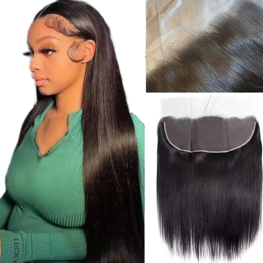 توری جلویی موی انسان Remy MYouan، سایز 20 اینچ، 13x6، توری HD شفاف، با موهای بچه گانه، تراکم 150%، رنگ طبیعی