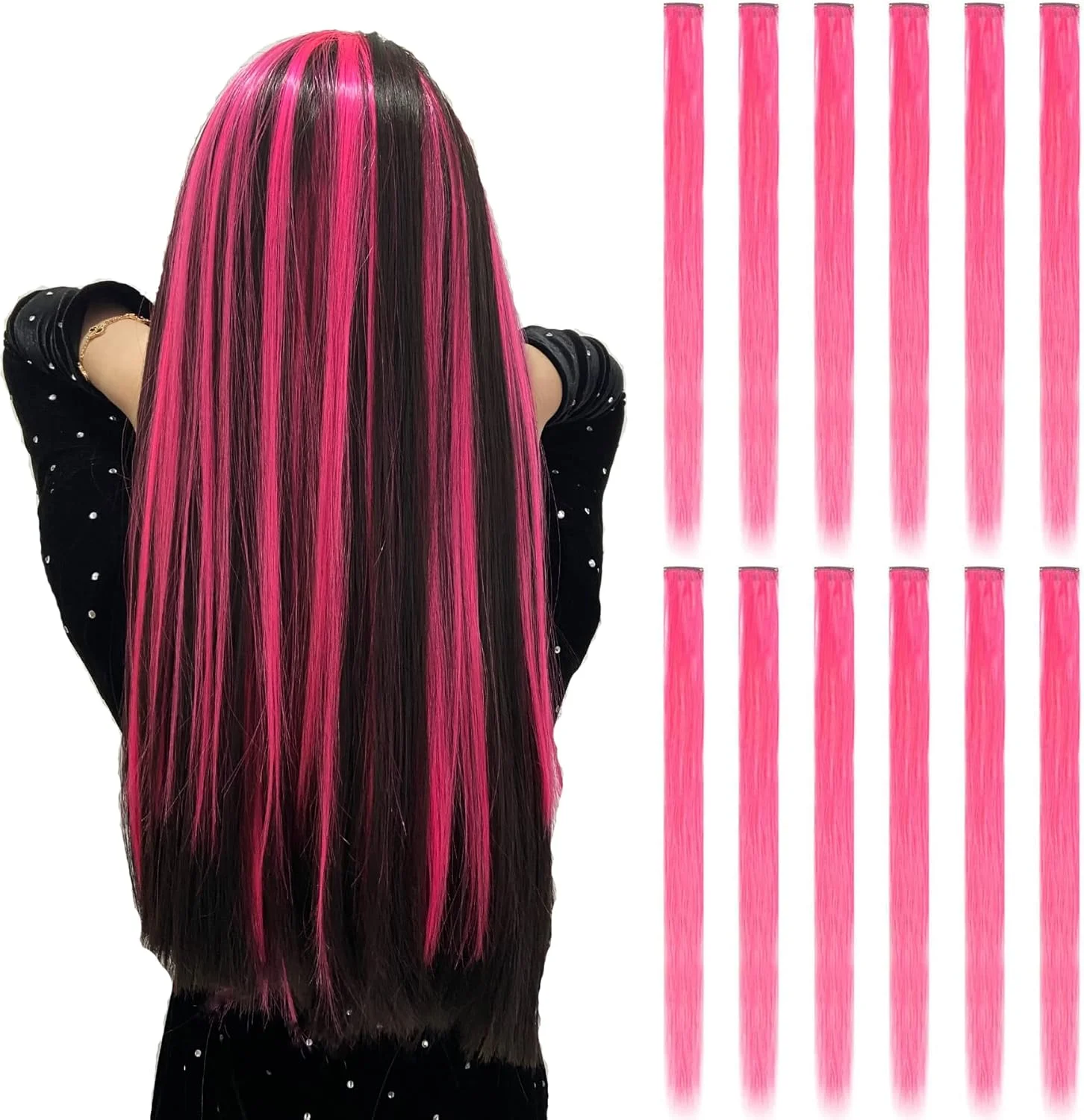 اوناس. ۱۲ تکه اکستنشن موی رنگی صورتی چرک کلیپسی، اکستنشن موی رنگارنگ ۵۰ سانتی متری صاف و بلند برای هدیه کودکان و زنان، مهمانی کریسمس و هالووین (صورتی چرک) اوناس. ۱۲ تکه اکستنشن موی رنگی صورتی چرک کلیپسی، اکستنشن موی رنگارنگ ۵۰ سانتی متری صاف و بلند برای هدیه کودکان و زنان، مهمانی کریسمس و هالووین (صورتی چرک)