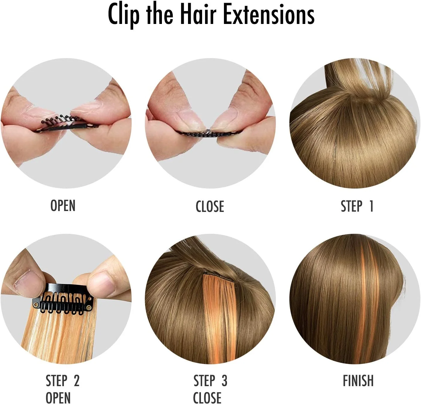 اوناس. ۱۲ تکه اکستنشن موی رنگی صورتی چرک کلیپسی، اکستنشن موی رنگارنگ ۵۰ سانتی متری صاف و بلند برای هدیه کودکان و زنان، مهمانی کریسمس و هالووین (صورتی چرک)