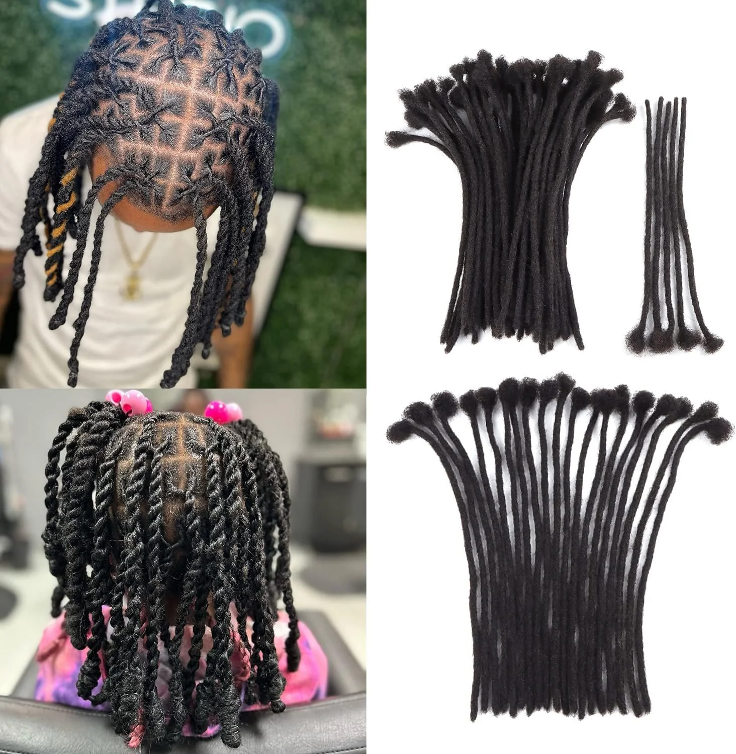 اکستنشن موی بافت آفریقایی Orientfashion موی طبیعی 30 سانتیمتر 0.4 سانتیمتر 60 عدد در هر بسته