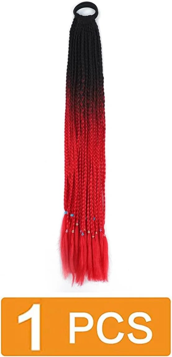 اکستنشن مو بافت مصنوعی قلاب بافی موی بافتنی مشکی شرابی BZ15