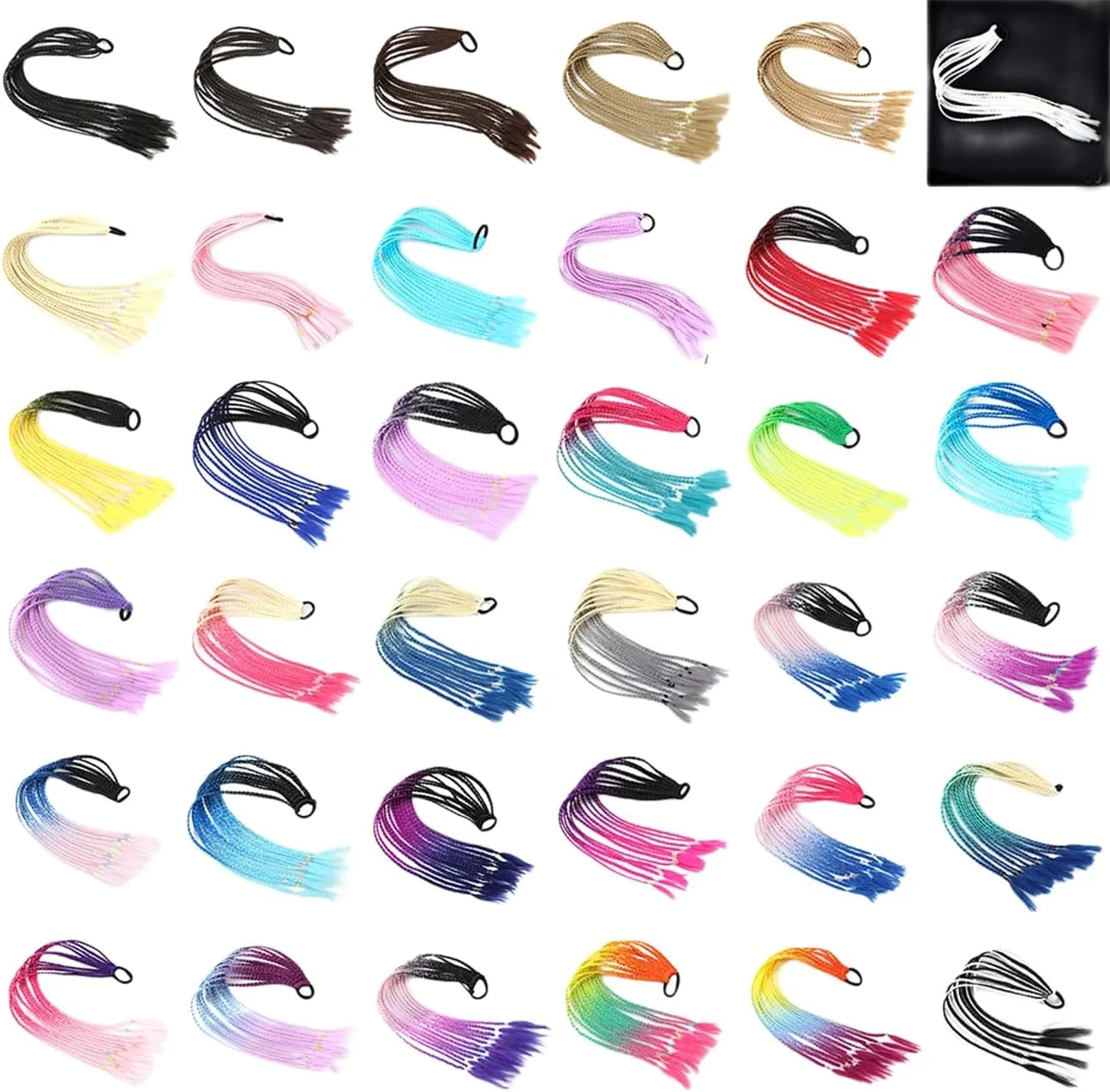 اکستنشن مو بافت مصنوعی قلاب بافی موی بافتنی مشکی شرابی BZ15