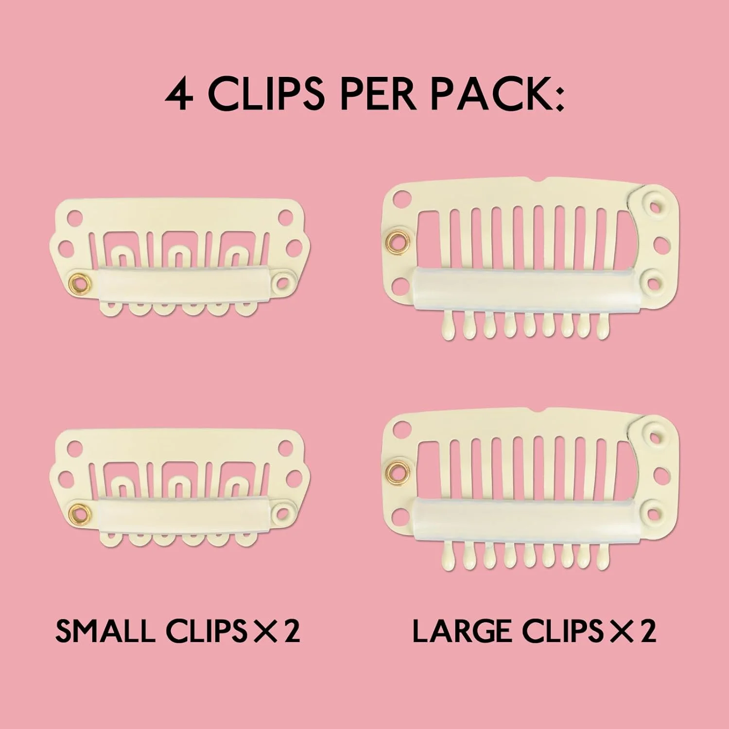 گیره های جایگزین موی بلوند WENNALIFE، مقاوم برای موهای سیمی، استیل ضد زنگ (4 عدد) گیره های جایگزین موی بلوند WENNALIFE، مقاوم برای موهای سیمی، استیل ضد زنگ (4 عدد)