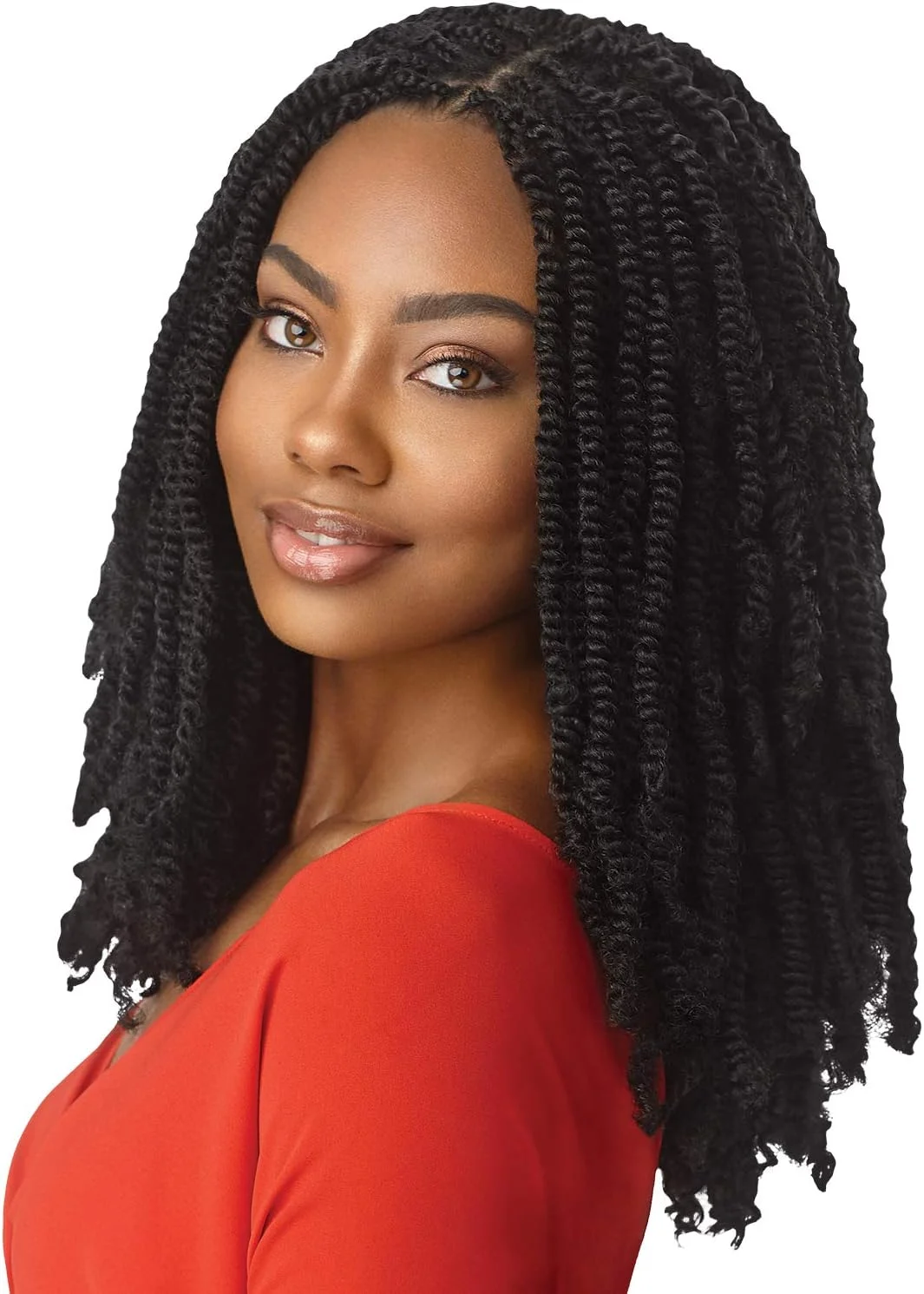 بسته های چندتایی تخفیف دار! بافت مصنوعی Outre - مدل X TWISTED UP SPRINGY AFRO TWIST 16 (تک بسته، 1B)