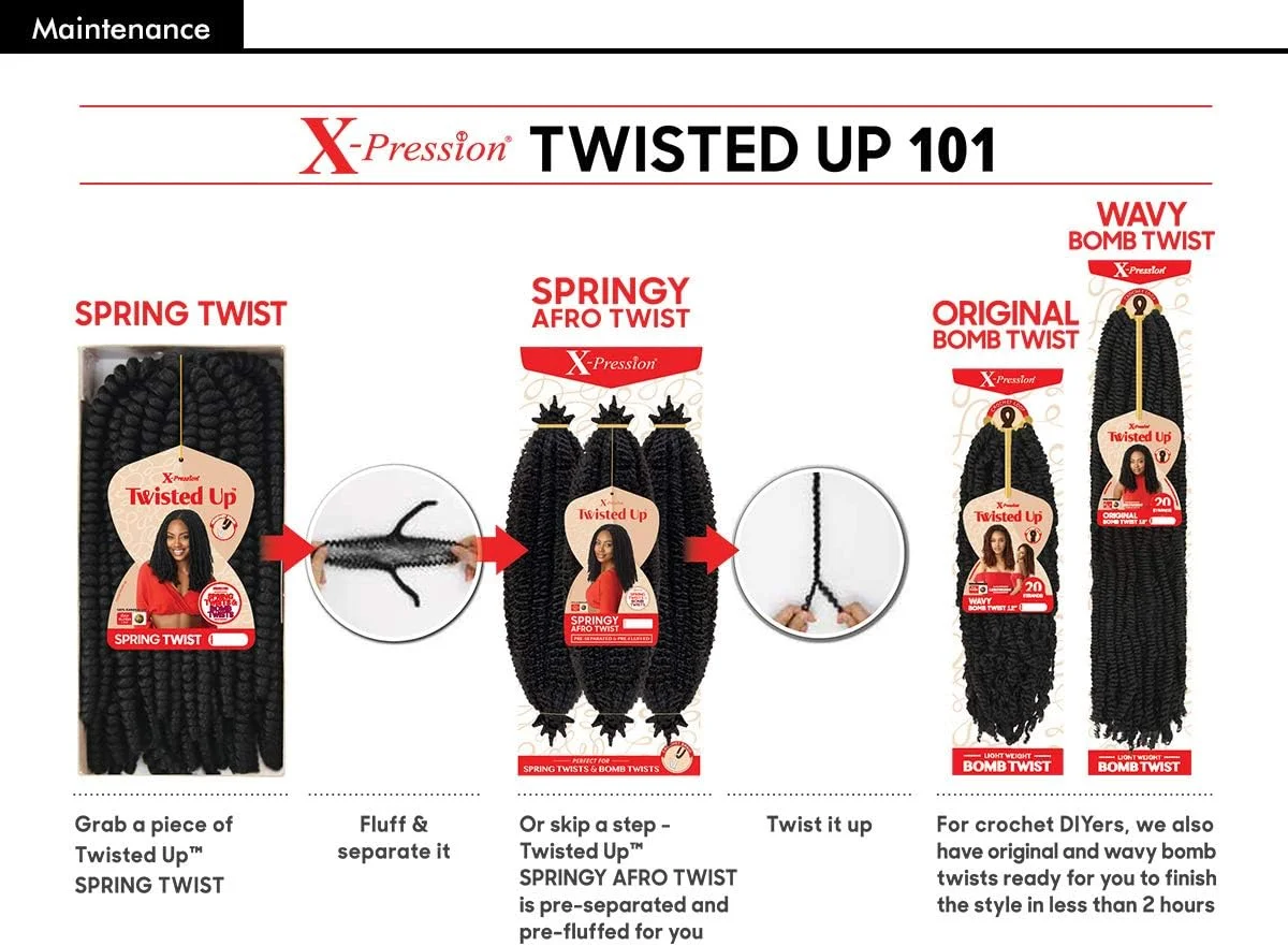 بسته های چندتایی تخفیف دار! بافت مصنوعی Outre - مدل X TWISTED UP SPRINGY AFRO TWIST 16 (تک بسته، 1B) بسته های چندتایی تخفیف دار! بافت مصنوعی Outre - مدل X TWISTED UP SPRINGY AFRO TWIST 16 (تک بسته، 1B)