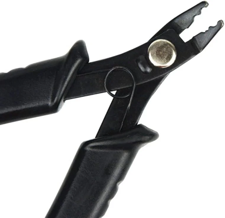 کیت اکستنشن مو YANTAISIYU: انبر مو 2 سوراخه، 500 عدد مهره حلقه مو سیلیکونی 3 میلی متری، سوزن کشیدن و نخ حلقه (بلوند)