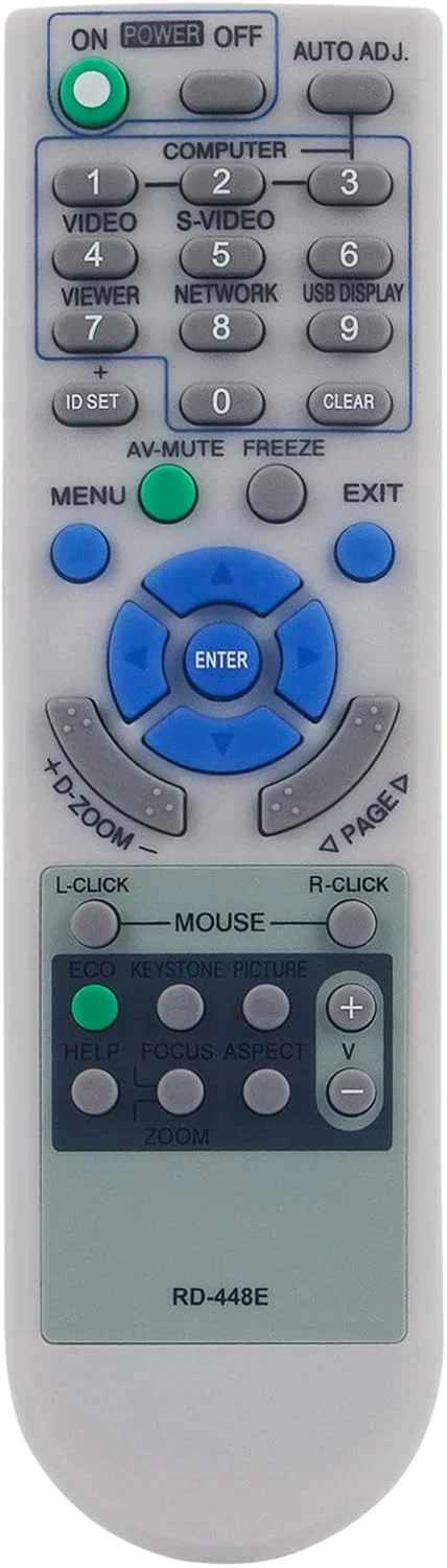ریموت کنترل جایگزین RD-448E مناسب برای پروژکتورهای قابل حمل NEC مدلهای VE280X VE281X VE282X VE280 VE281 VE282 NP-VE280X NP-VE281X NP-VE282X NP-VE280 NP-VE281 NP-VE282 Sub 7N900926 7N900928 7N900927 7N900881 ریموت کنترل جایگزین RD-448E مناسب برای پروژکتورهای قابل حمل NEC مدلهای VE280X VE281X VE282X VE280 VE281 VE282 NP-VE280X NP-VE281X NP-VE282X NP-VE280 NP-VE281 NP-VE282 Sub 7N900926 7N900928 7N900927 7N900881