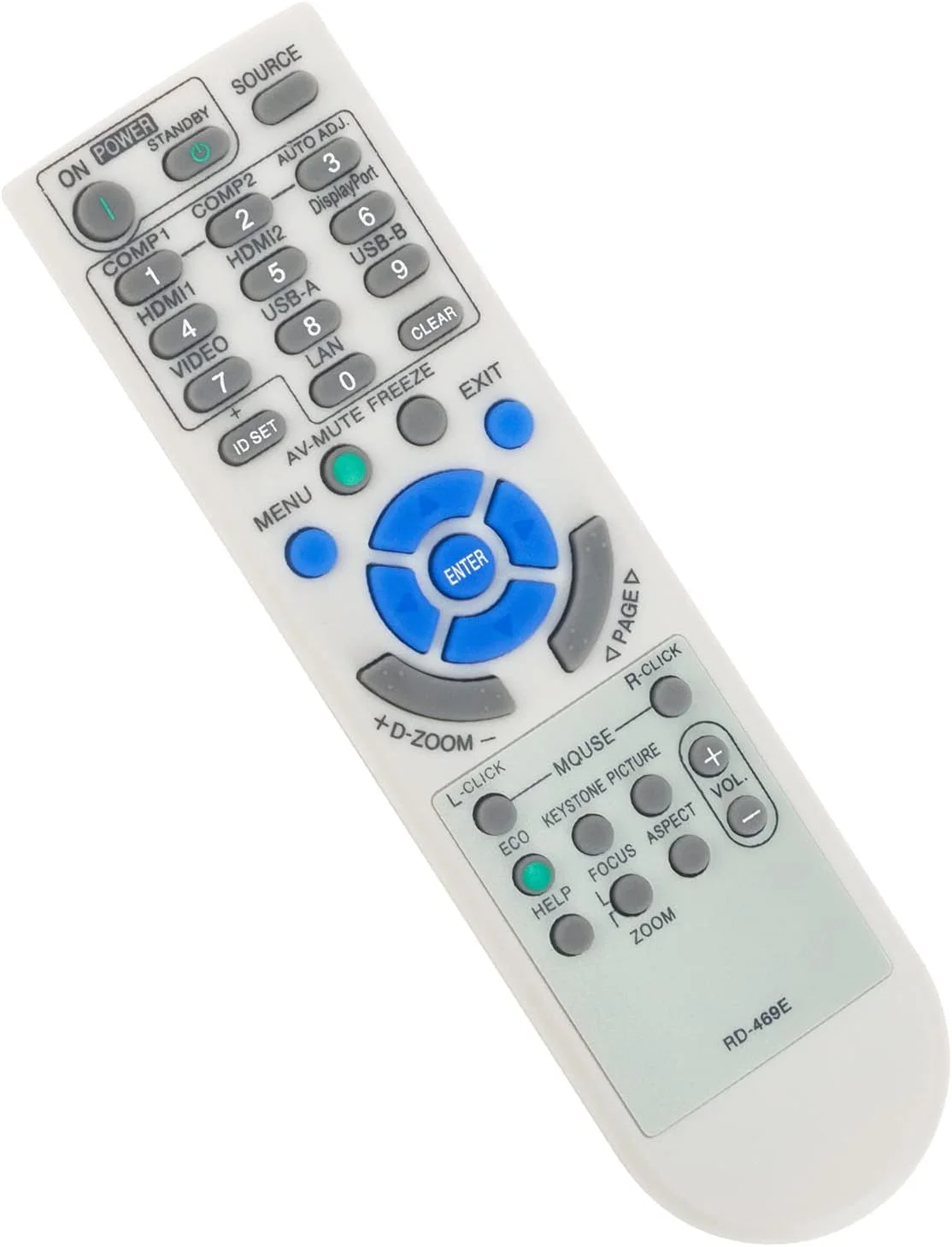 ریموت کنترل جایگزین RD-469E RD469E مناسب برای پروژکتورهای NEC DLP مدل های V302H UM301X V302X V302W V332X V332W VE303 VE303X M402X M282X M322X M322W NP-M282X NP-M322X NP-M322W NP-M402X M362W M283X M323X ریموت کنترل جایگزین RD-469E RD469E مناسب برای پروژکتورهای NEC DLP مدل های V302H UM301X V302X V302W V332X V332W VE303 VE303X M402X M282X M322X M322W NP-M282X NP-M322X NP-M322W NP-M402X M362W M283X M323X