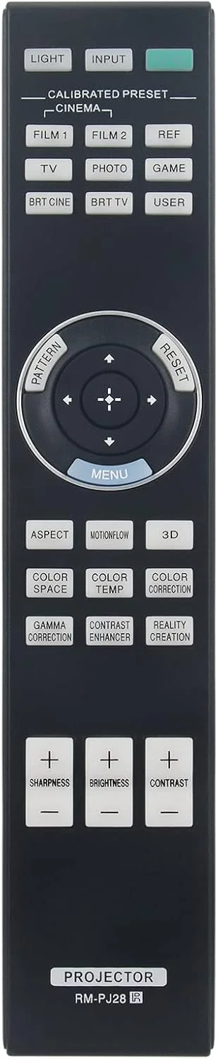 ریموت کنترل جایگزین یونیورسال PerFascin مناسب برای پروژکتورهای Sony RM-PJ28 PJVW70 PJVW85 VPL-HW50ES VPL-HW55ES VPL-HW45ES VPL-HW65ES VPL-VW350ES VPL-VW365ES VPL-VW285ES ریموت کنترل جایگزین یونیورسال PerFascin مناسب برای پروژکتورهای Sony RM-PJ28 PJVW70 PJVW85 VPL-HW50ES VPL-HW55ES VPL-HW45ES VPL-HW65ES VPL-VW350ES VPL-VW365ES VPL-VW285ES