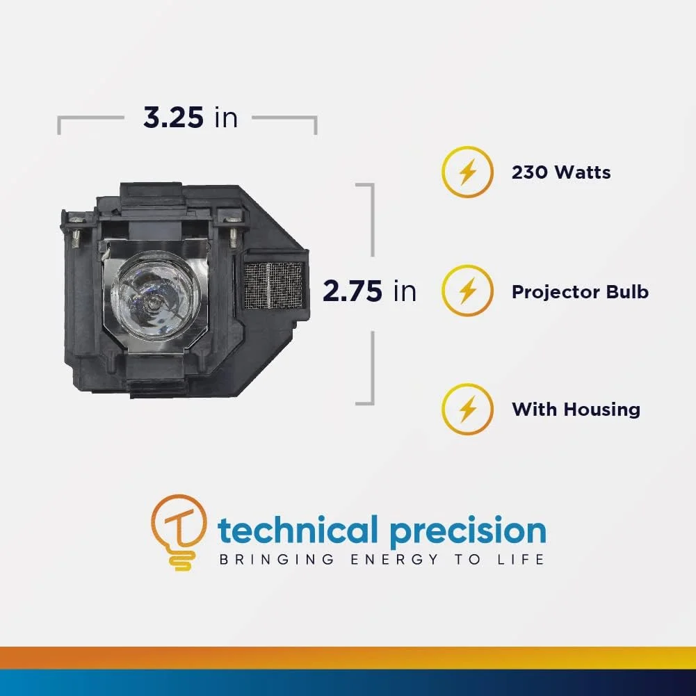 لامپ جایگزین ELPLP96 برای پروژکتور اپسون Pro EX9220 Wireless 1080p+ WUXGA 3LCD به همراه محفظه توسط Technical Precision - سازگار با پروژکتور اپسون VS250 لامپ جایگزین ELPLP96 برای پروژکتور اپسون Pro EX9220 Wireless 1080p+ WUXGA 3LCD به همراه محفظه توسط Technical Precision - سازگار با پروژکتور اپسون VS250