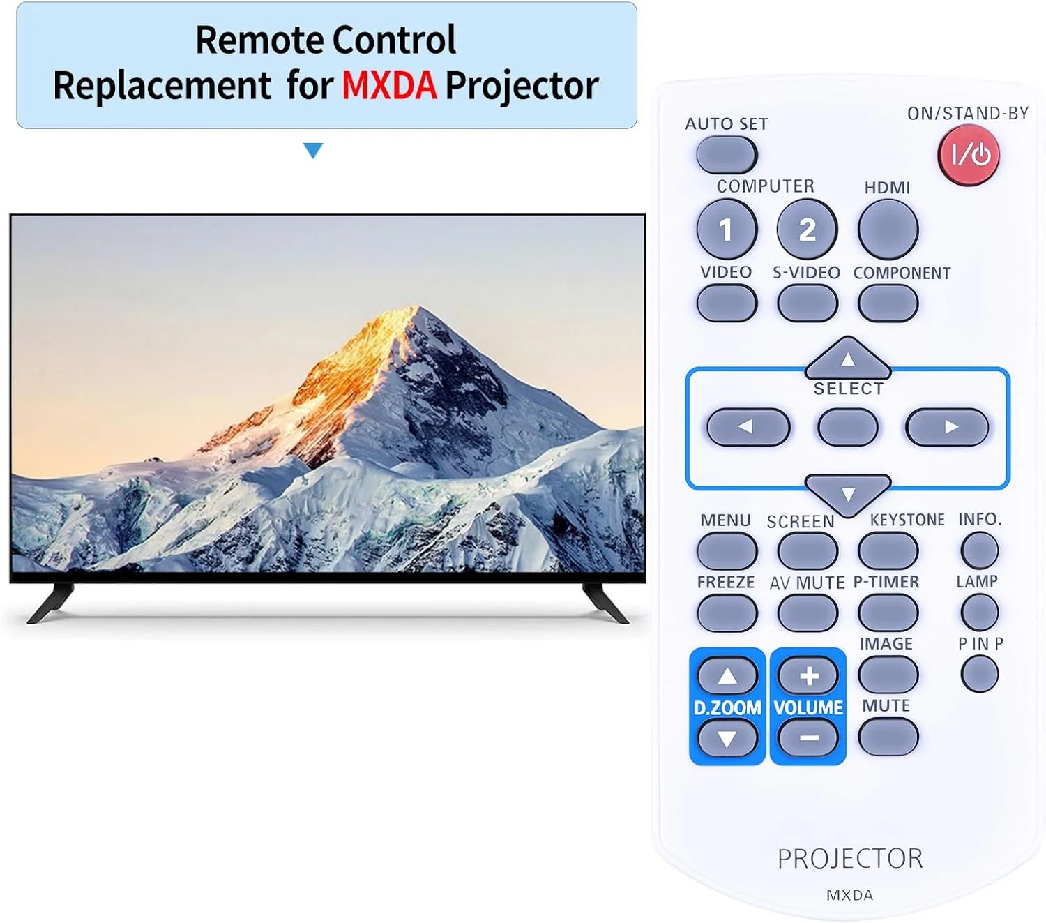 ریموت کنترل جایگزین MXDA سازگار با پروژکتور پاناسونیک PT-VX400U PT-VW330U PT-VW330E PT-VW330EA ریموت کنترل جایگزین MXDA سازگار با پروژکتور پاناسونیک PT-VX400U PT-VW330U PT-VW330E PT-VW330EA