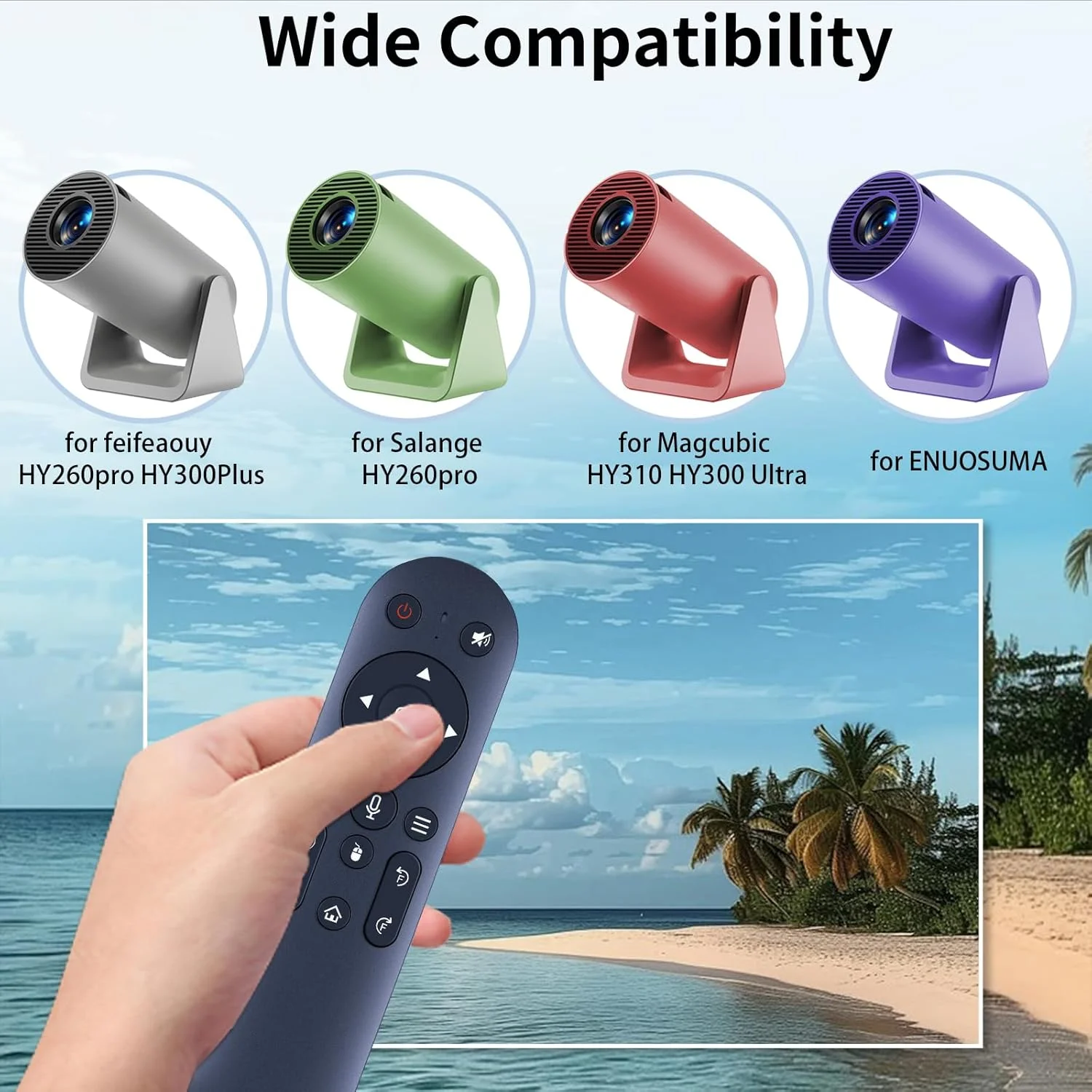 ریموت کنترل صوتی جایگزین RETROSUN برای feifeaouy HY260pro HY300 Plus، برای Salange HY260pro، برای Magcubic HY310 HY300 Ultra، برای پروژکتور قابل حمل مینی ENUOSUMA ریموت کنترل صوتی جایگزین RETROSUN برای feifeaouy HY260pro HY300 Plus، برای Salange HY260pro، برای Magcubic HY310 HY300 Ultra، برای پروژکتور قابل حمل مینی ENUOSUMA