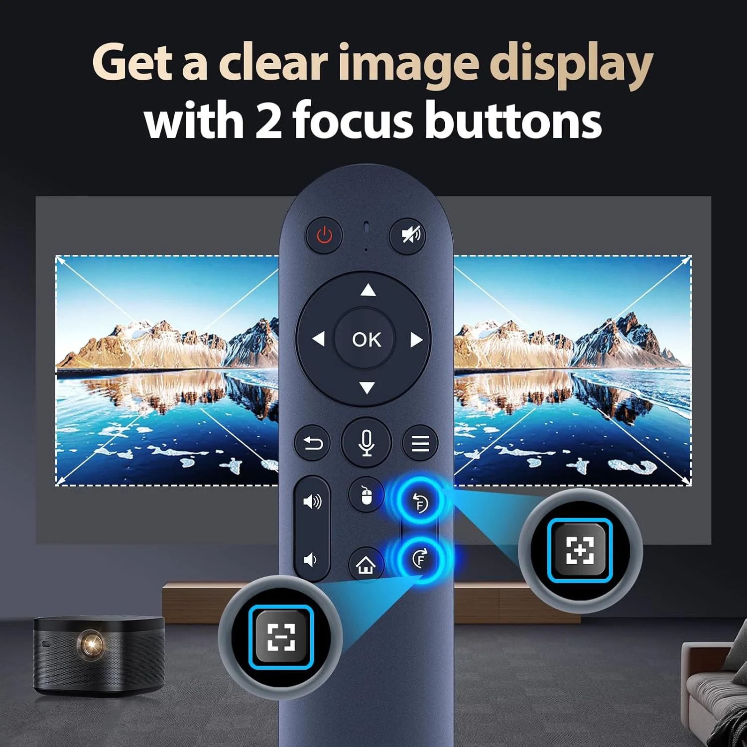 ریموت کنترل صوتی جایگزین RETROSUN برای feifeaouy HY260pro HY300 Plus، برای Salange HY260pro، برای Magcubic HY310 HY300 Ultra، برای پروژکتور قابل حمل مینی ENUOSUMA ریموت کنترل صوتی جایگزین RETROSUN برای feifeaouy HY260pro HY300 Plus، برای Salange HY260pro، برای Magcubic HY310 HY300 Ultra، برای پروژکتور قابل حمل مینی ENUOSUMA