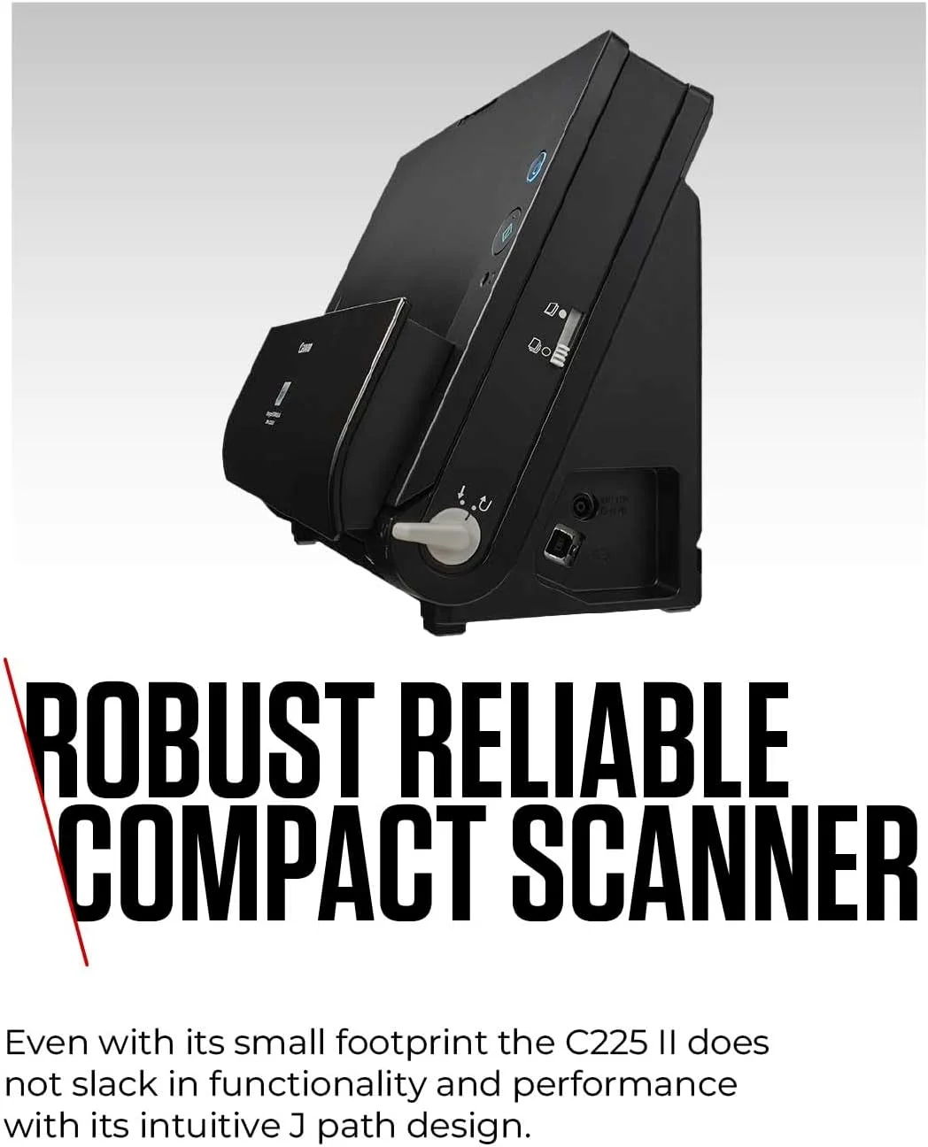 اسکنر اسناد کانن DR-C225 II A4 با طراحی کوچک مناسب اسکن خانگی به همراه نرم افزار اسکن به اکسل و ورد