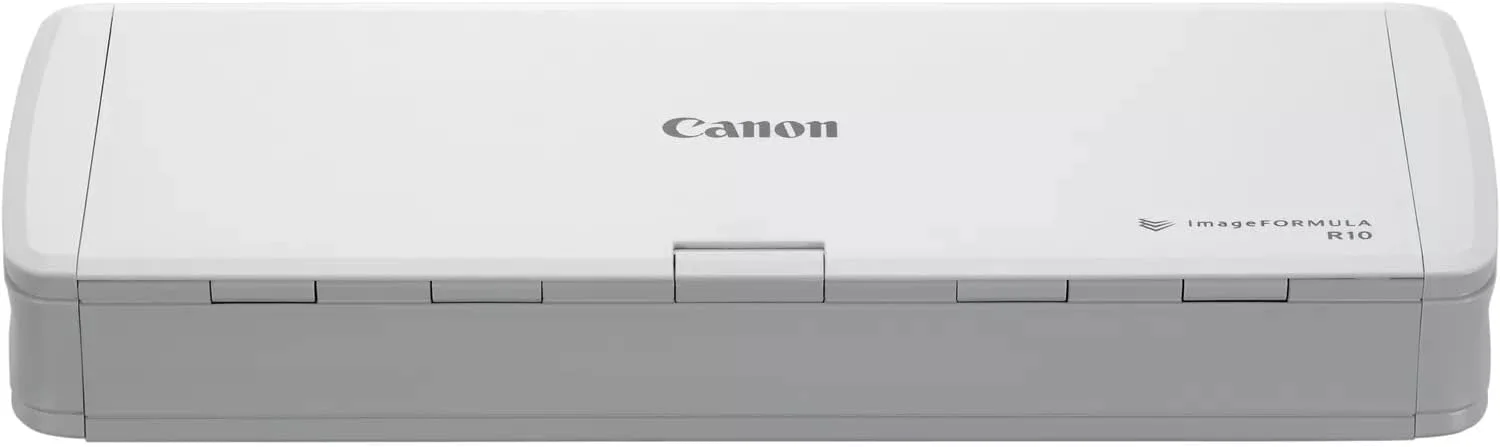 اسکنر قابل حمل Canon imageFORMULA R10، USB، اسکن دو طرفه، اسکنر اسناد موبایل، همراه با نرم افزار اسکنر قابل حمل Canon imageFORMULA R10، USB، اسکن دو طرفه، اسکنر اسناد موبایل، همراه با نرم افزار