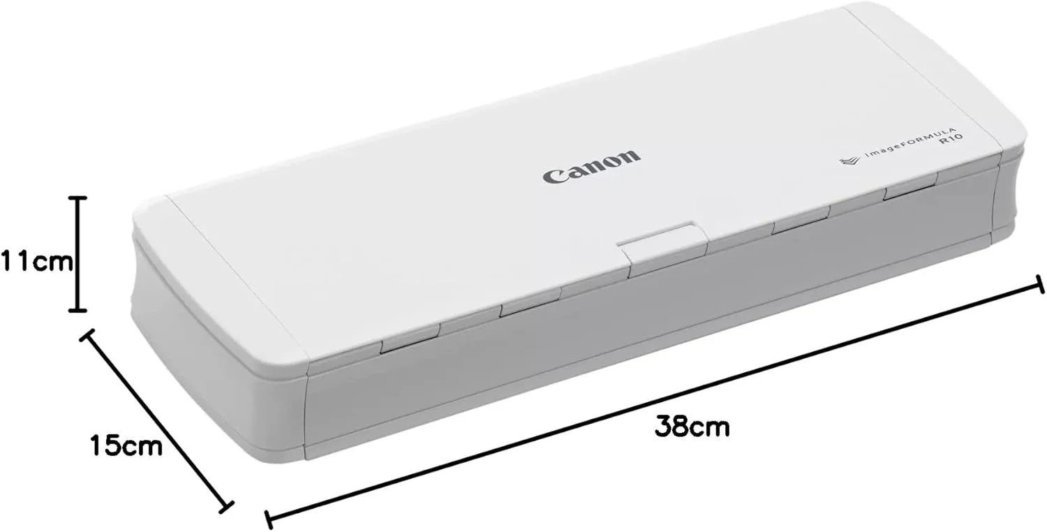 اسکنر قابل حمل Canon imageFORMULA R10، USB، اسکن دو طرفه، اسکنر اسناد موبایل، همراه با نرم افزار اسکنر قابل حمل Canon imageFORMULA R10، USB، اسکن دو طرفه، اسکنر اسناد موبایل، همراه با نرم افزار