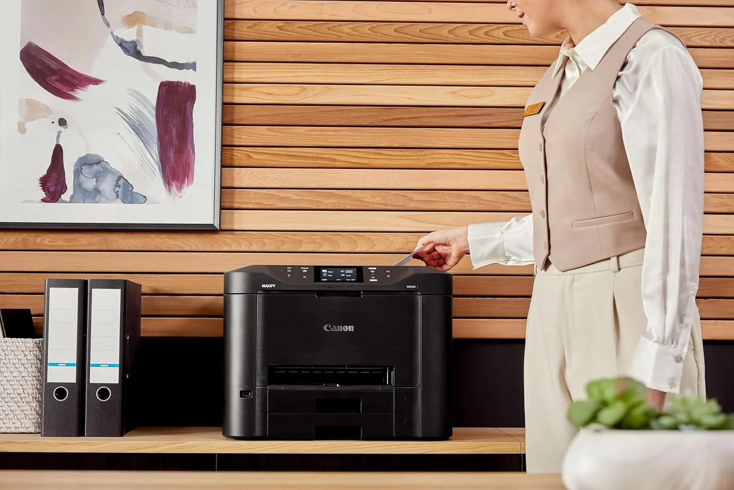 Canon MAXIFY MB5150 چاپگر چندکاره جوهرافشان رنگی (DIN A4، اسکنر 4 در 1، دستگاه کپی، فکس، صفحه نمایش رنگی، 600 x 1200 dpi، USB، چاپ دورو، WLAN، بلوتوث) مشکی