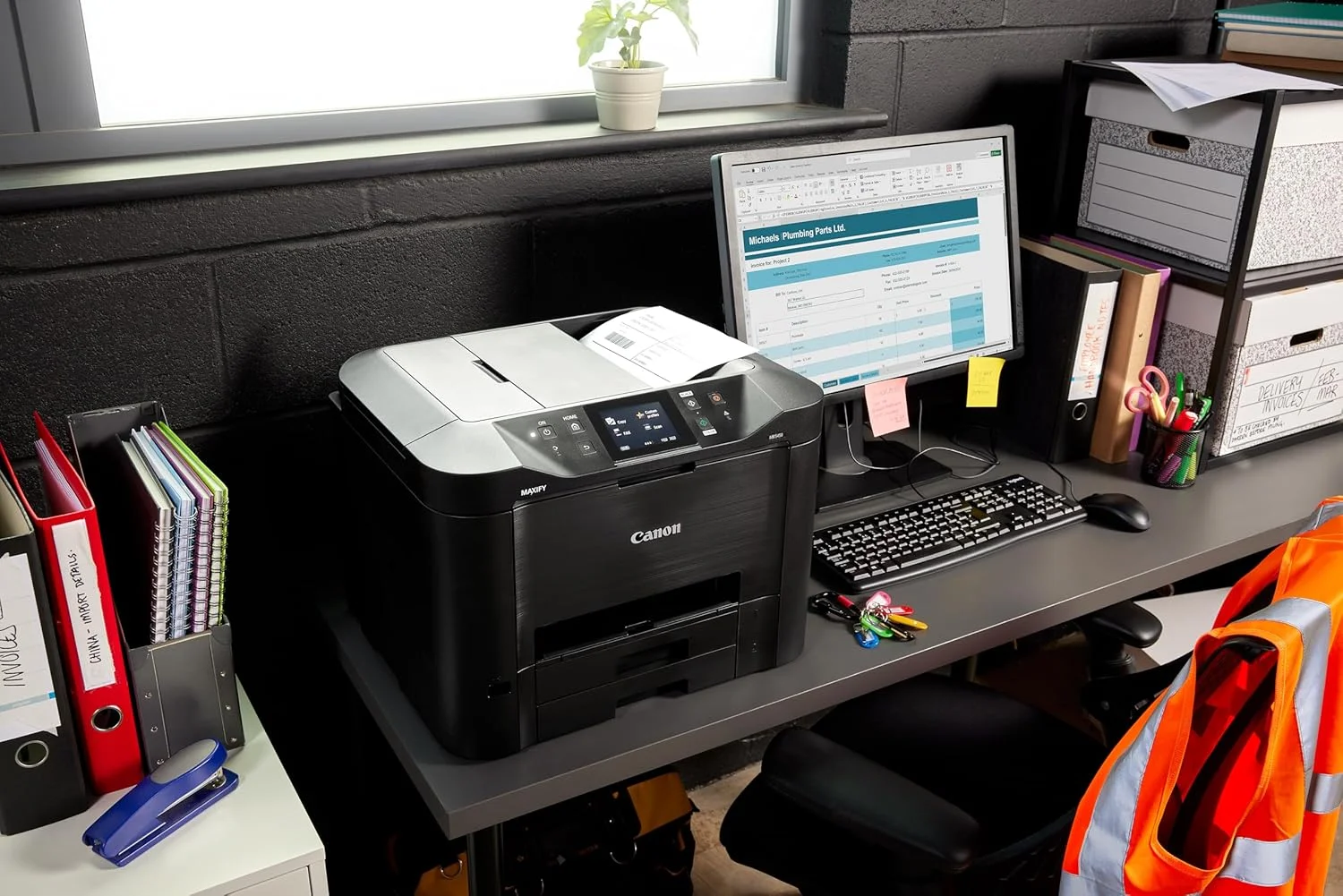 Canon MAXIFY MB5150 چاپگر چندکاره جوهرافشان رنگی (DIN A4، اسکنر 4 در 1، دستگاه کپی، فکس، صفحه نمایش رنگی، 600 x 1200 dpi، USB، چاپ دورو، WLAN، بلوتوث) مشکی