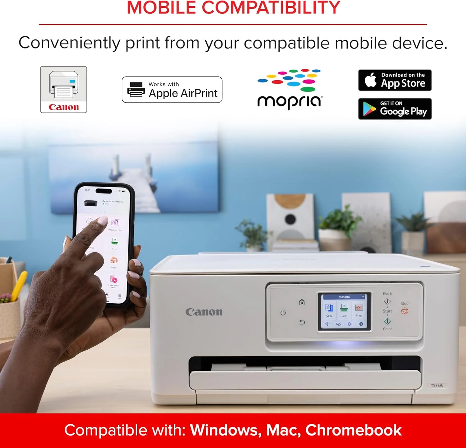 پرینتر چندکاره بی‌سیم خانگی کانن PIXMA TS7720