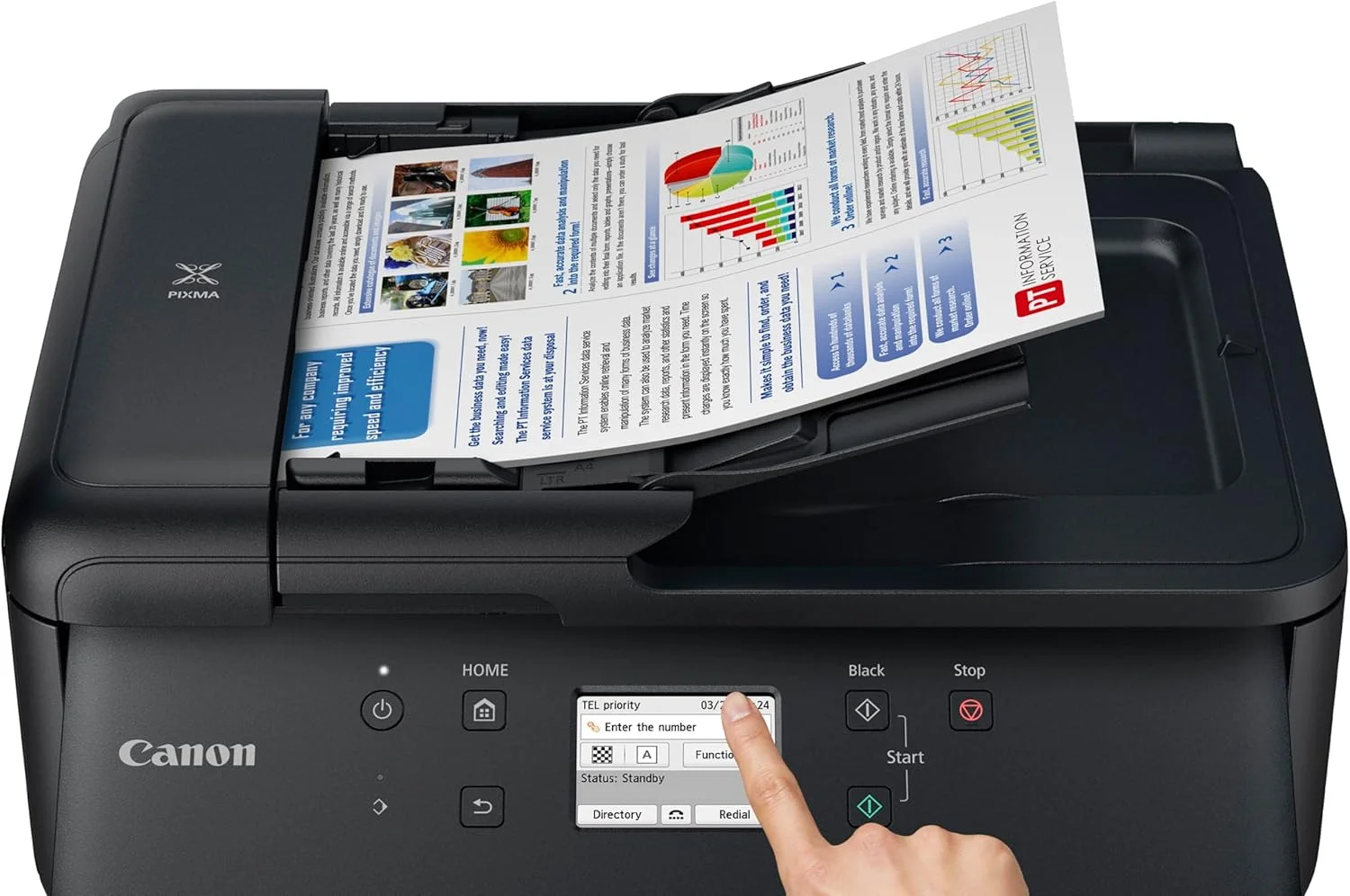 پرینتر چندکاره کانن PIXMA TR7650 DIN A4 - پرینتر جوهرافشان رنگی مشکی 4 در 1 (اسکنر، دستگاه کپی، پرینتر بی سیم، فکس، اتصال ابری، ADF، WLAN، LCD، 4800 x 1200 DPI، AirPrint و Mopria) پرینتر چندکاره کانن PIXMA TR7650 DIN A4 - پرینتر جوهرافشان رنگی مشکی 4 در 1 (اسکنر، دستگاه کپی، پرینتر بی سیم، فکس، اتصال ابری، ADF، WLAN، LCD، 4800 x 1200 DPI، AirPrint و Mopria)