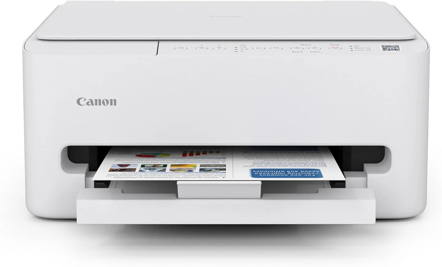 پرینتر جوهرافشان رنگی بی سیم کانن PIXMA TS4320 برای چاپ دورو، سفید - پرینتر خانگی مقرون به صرفه با دستگاه کپی/اسکنر، طراحی جمع و جور، راه اندازی آسان، 14 IPM پرینتر جوهرافشان رنگی بی سیم کانن PIXMA TS4320 برای چاپ دورو، سفید - پرینتر خانگی مقرون به صرفه با دستگاه کپی/اسکنر، طراحی جمع و جور، راه اندازی آسان، 14 IPM