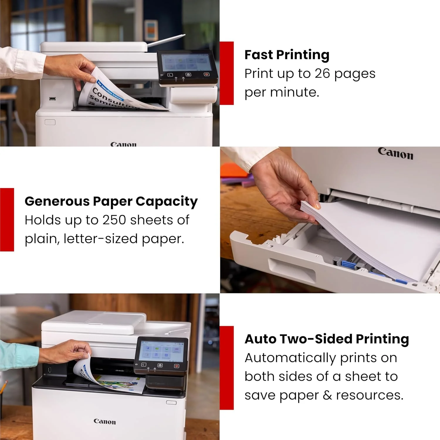 پرینتر لیزری رنگی دو رو زن بی‌سیم کانن مدل imageCLASS MF662Cdw با قابلیت کپی و اسکن، 26 صفحه در دقیقه