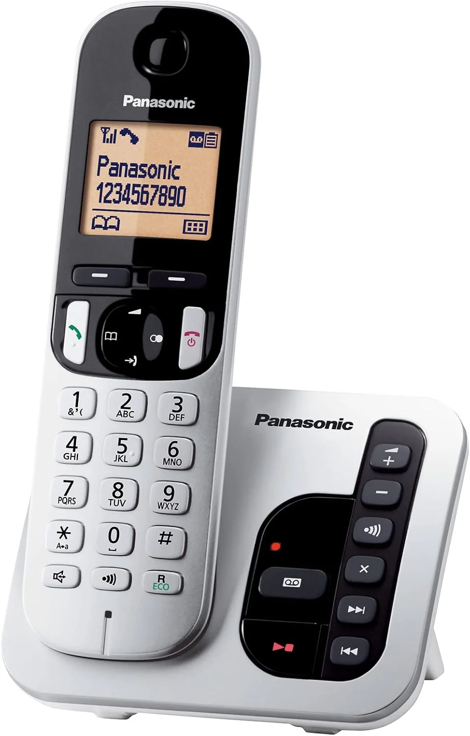 تلفن بی سیم پاناسونیک DECT با سیستم پاسخگویی دیجیتال، مسدود کردن تماس های مزاحم، 1 گوشی، تایید شده در امارات متحده عربی - KX-TGC220UE1 (نقره ای) تلفن بی سیم پاناسونیک DECT با سیستم پاسخگویی دیجیتال، مسدود کردن تماس های مزاحم، 1 گوشی، تایید شده در امارات متحده عربی - KX-TGC220UE1 (نقره ای)