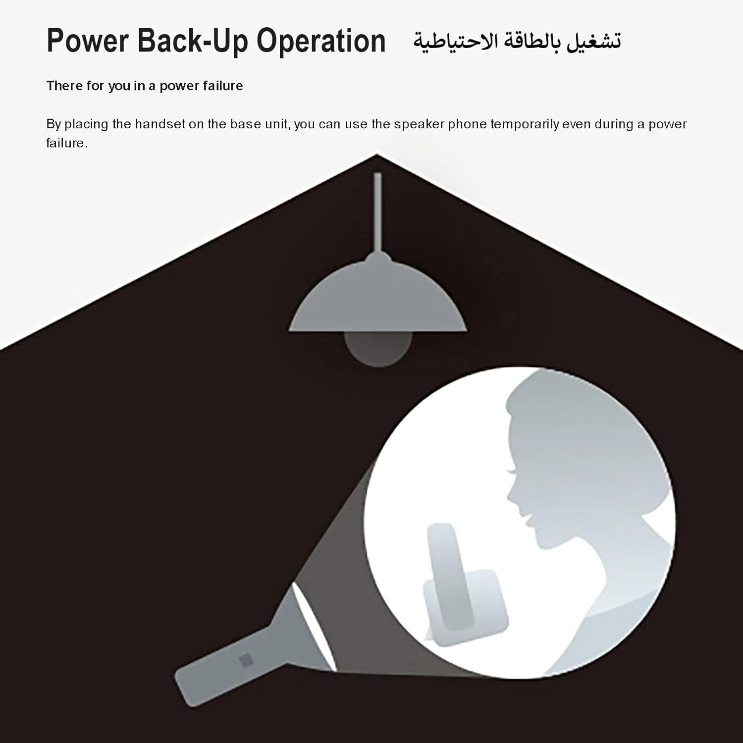 تلفن بی سیم دیجیتال پاناسونیک با قابلیت مسدود کردن تماس، پشتیبانی از زبان عربی، 1 گوشی، دارای تاییدیه امارات متحده عربی - مدل KX-TG6711UE1 (مشکی) تلفن بی سیم دیجیتال پاناسونیک با قابلیت مسدود کردن تماس، پشتیبانی از زبان عربی، 1 گوشی، دارای تاییدیه امارات متحده عربی - مدل KX-TG6711UE1 (مشکی)