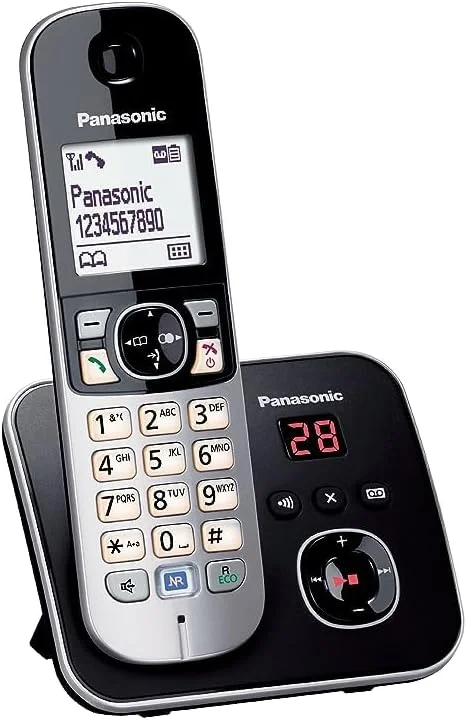 تلفن بی سیم پاناسونیک مدل KX-TG-6821 به همراه پیغام گیر - مشکی