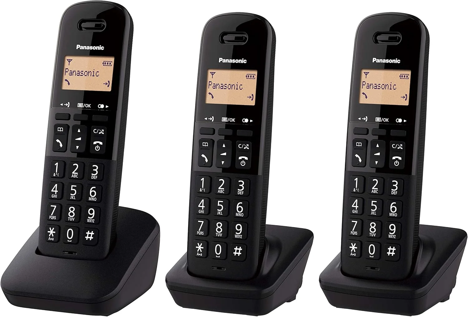 تلفن بی سیم پاناسونیک مدل KX-TGB613EB DECT با قابلیت مسدود کردن تماس های مزاحم و گوشی های مقاوم در برابر ضربه (بسته سه گوشی) - مشکی تلفن بی سیم پاناسونیک مدل KX-TGB613EB DECT با قابلیت مسدود کردن تماس های مزاحم و گوشی های مقاوم در برابر ضربه (بسته سه گوشی) - مشکی