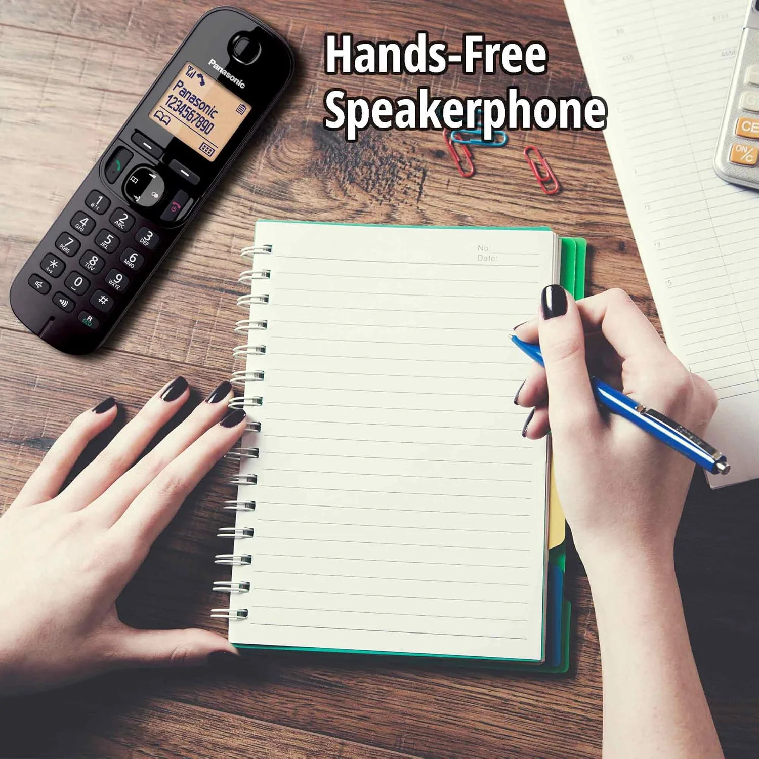 تلفن بی سیم پاناسونیک مدل KX-TGC223EB DECT با منشی تلفنی، صفحه نمایش 1.6 اینچی با نور پس زمینه خوانا، مسدود کننده تماس های مزاحم، بلندگوی هندزفری، حالت ECO - مشکی، بسته سه گوشی تلفن بی سیم پاناسونیک مدل KX-TGC223EB DECT با منشی تلفنی، صفحه نمایش 1.6 اینچی با نور پس زمینه خوانا، مسدود کننده تماس های مزاحم، بلندگوی هندزفری، حالت ECO - مشکی، بسته سه گوشی