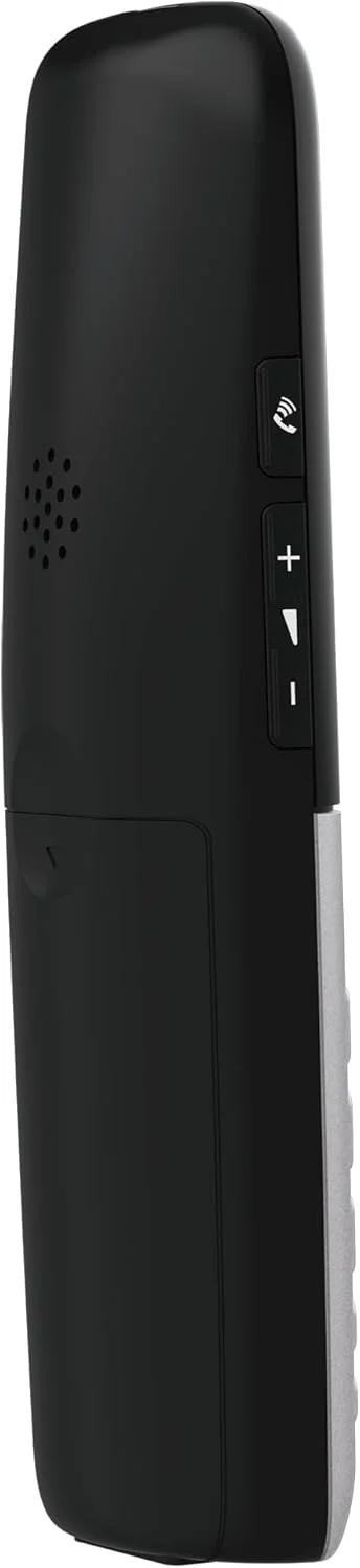 تلفن بی سیم دیجیتال پاناسونیک مدل KX-TGU432EXB با تلفن گویا، صدای تقویت شده، واحد پایه و 2 گوشی، نمایشگر LCD، چراغ قوه، سازگار با هدفون، مشکی و نقره ای تلفن بی سیم دیجیتال پاناسونیک مدل KX-TGU432EXB با تلفن گویا، صدای تقویت شده، واحد پایه و 2 گوشی، نمایشگر LCD، چراغ قوه، سازگار با هدفون، مشکی و نقره ای