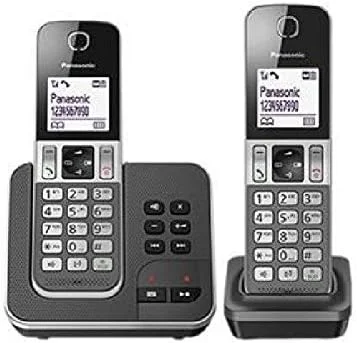 تلفن ثابت پاناسونیک تلفن بی سیم دوتایی مشکی تلفن ثابت پاناسونیک تلفن بی سیم دوتایی مشکی