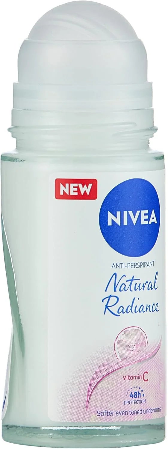 رول ضد تعریق زنانه نیوآ، محافظت 48 ساعته، درخشش طبیعی، 2x50 میلی لیتر