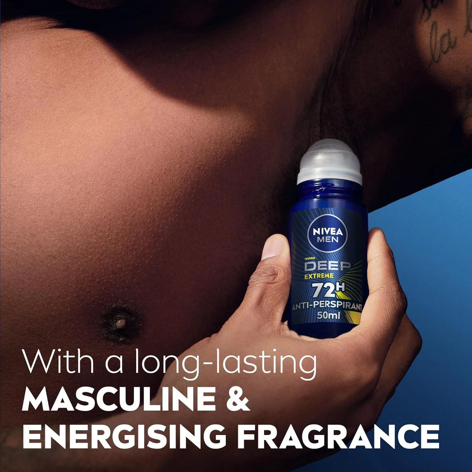 رول ضد تعریق مردانه نیوآ مدل Deep Extreme MaxxTech حجم 50 میلی لیتر، حاوی کربن سیاه، محافظت 72 ساعته در برابر بو، رایحه طراوت بخش رول ضد تعریق مردانه نیوآ مدل Deep Extreme MaxxTech حجم 50 میلی لیتر، حاوی کربن سیاه، محافظت 72 ساعته در برابر بو، رایحه طراوت بخش