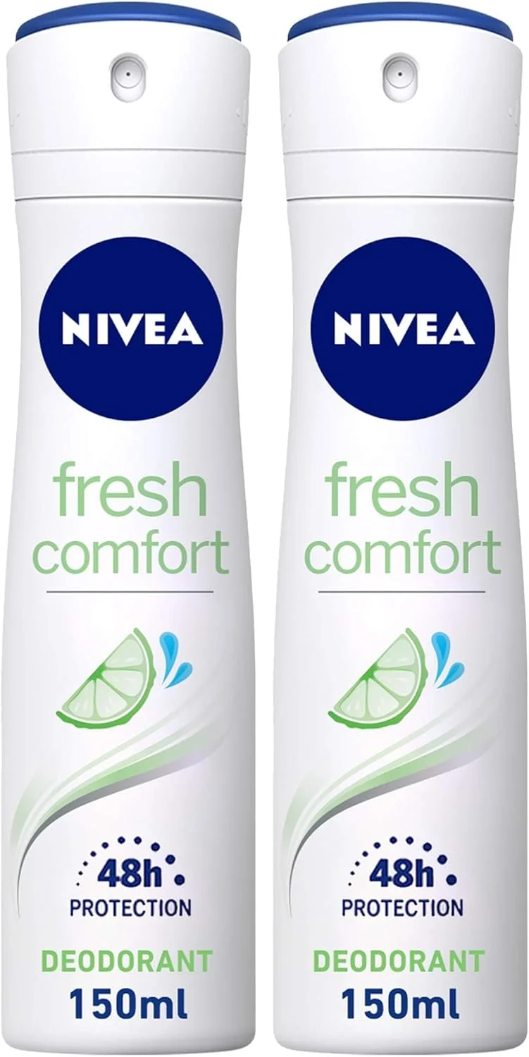 اسپری دئودورانت زنانه نیوآ، طراوت و آسایش، 2x150 میلی لیتر