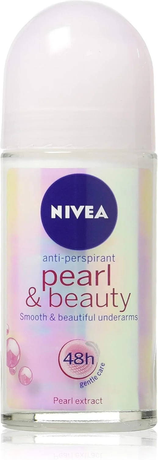 (بسته 3 عددی) نیوآ PEARL & BEAUTY، رول ضد تعریق و خوشبو کننده بدن زنانه. محافظت 48 ساعته در برابر خیسی زیر بغل. (بسته 3 عددی، 50 میلی لیتر در هر بطری)