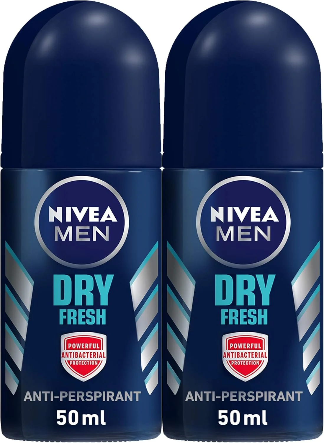 رول ضد تعریق مردانه نیوآ، محافظت 48 ساعته، طراوت خشک آنتی باکتریال، 2 عدد 50 میلی لیتر