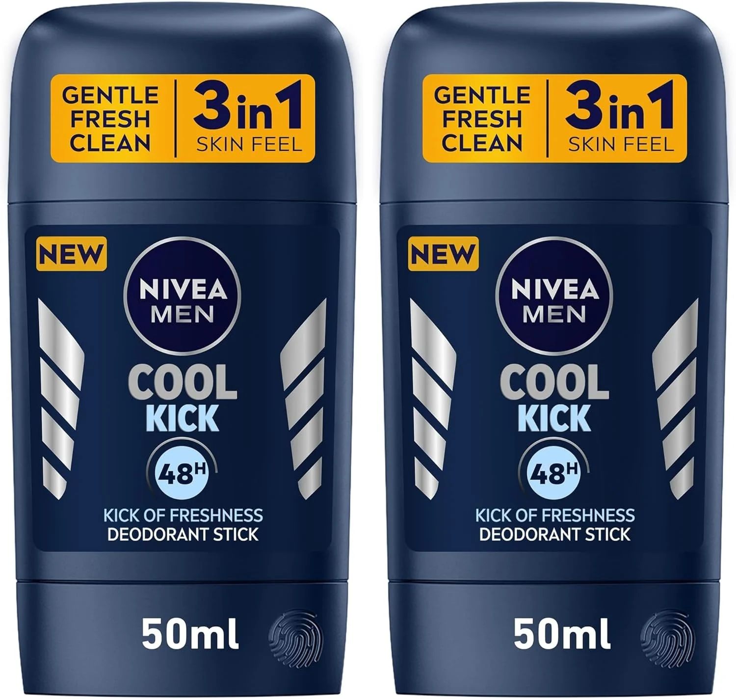 استیک دئودورانت مردانه نیوآ، محافظت 48 ساعته، رایحه خنک، 50 میلی لیتر (بسته 2 عددی)