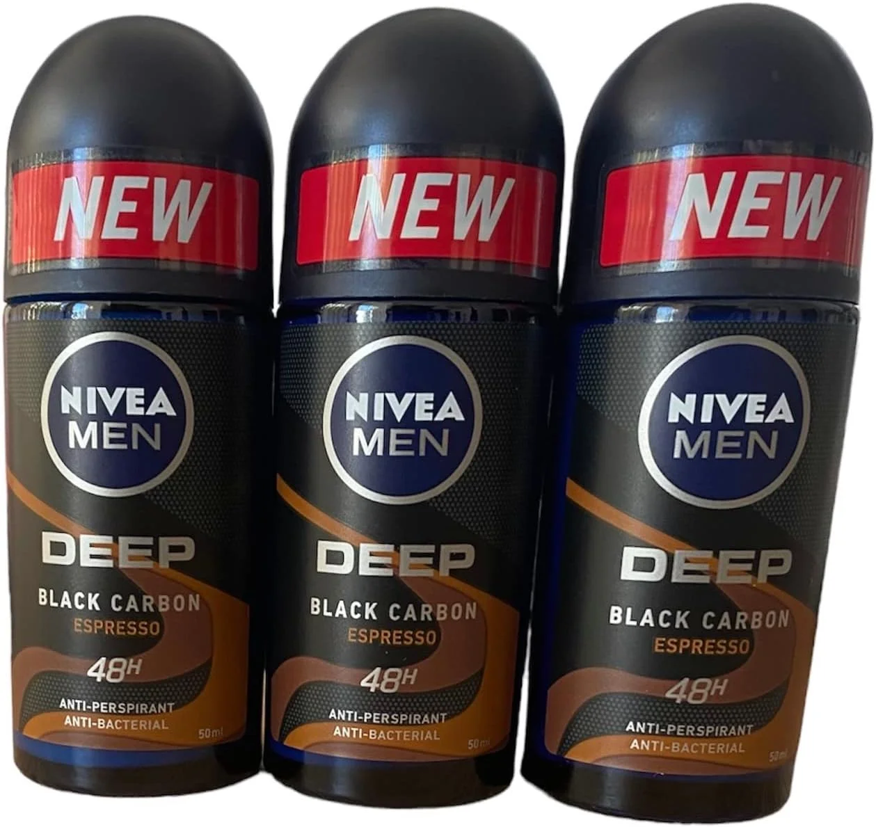 رول ضد تعریق مردانه نیوآ مدل Dimension - چوب تیره + اسپرسو + آمازونیا، محافظت 48 ساعته، 50 میلی لیتر (بسته 3 عددی) (اسپرسو)